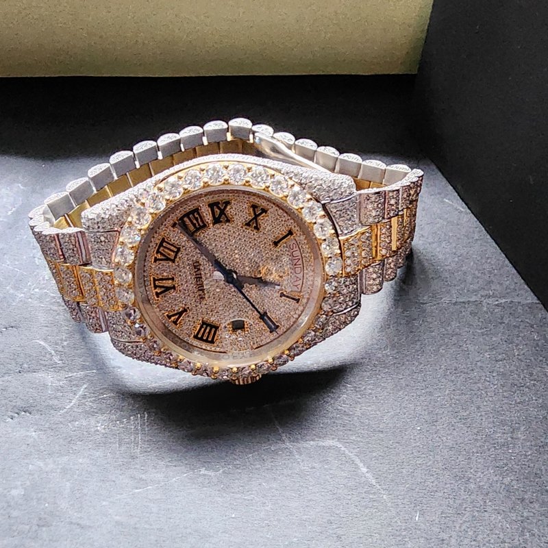 Yellow And White Two Tone Elegant Diamond Watch
