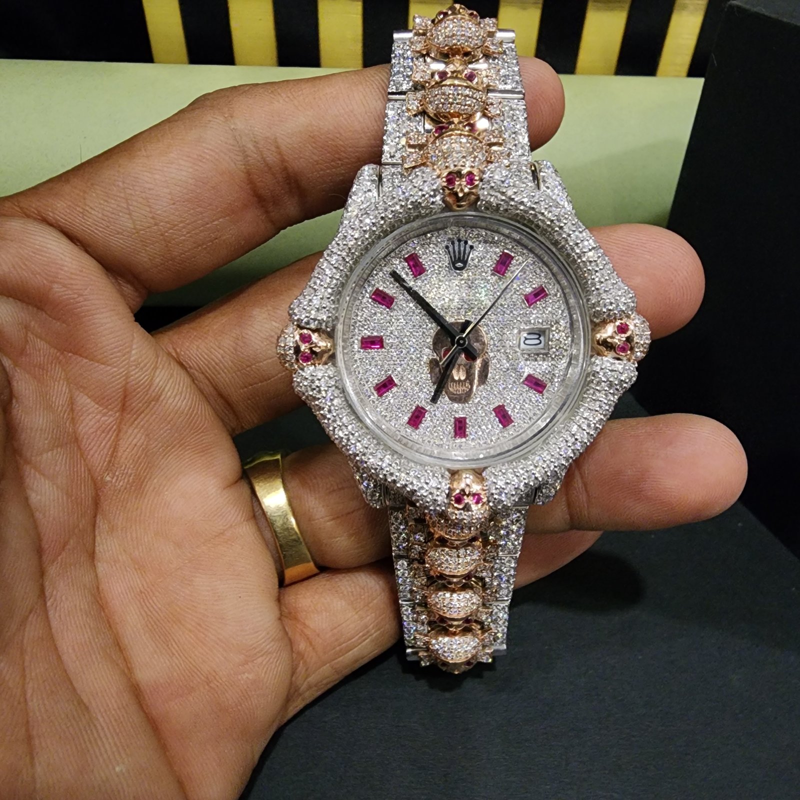 Unique Full Iced out With Thrones Diamond Watch Alternate View