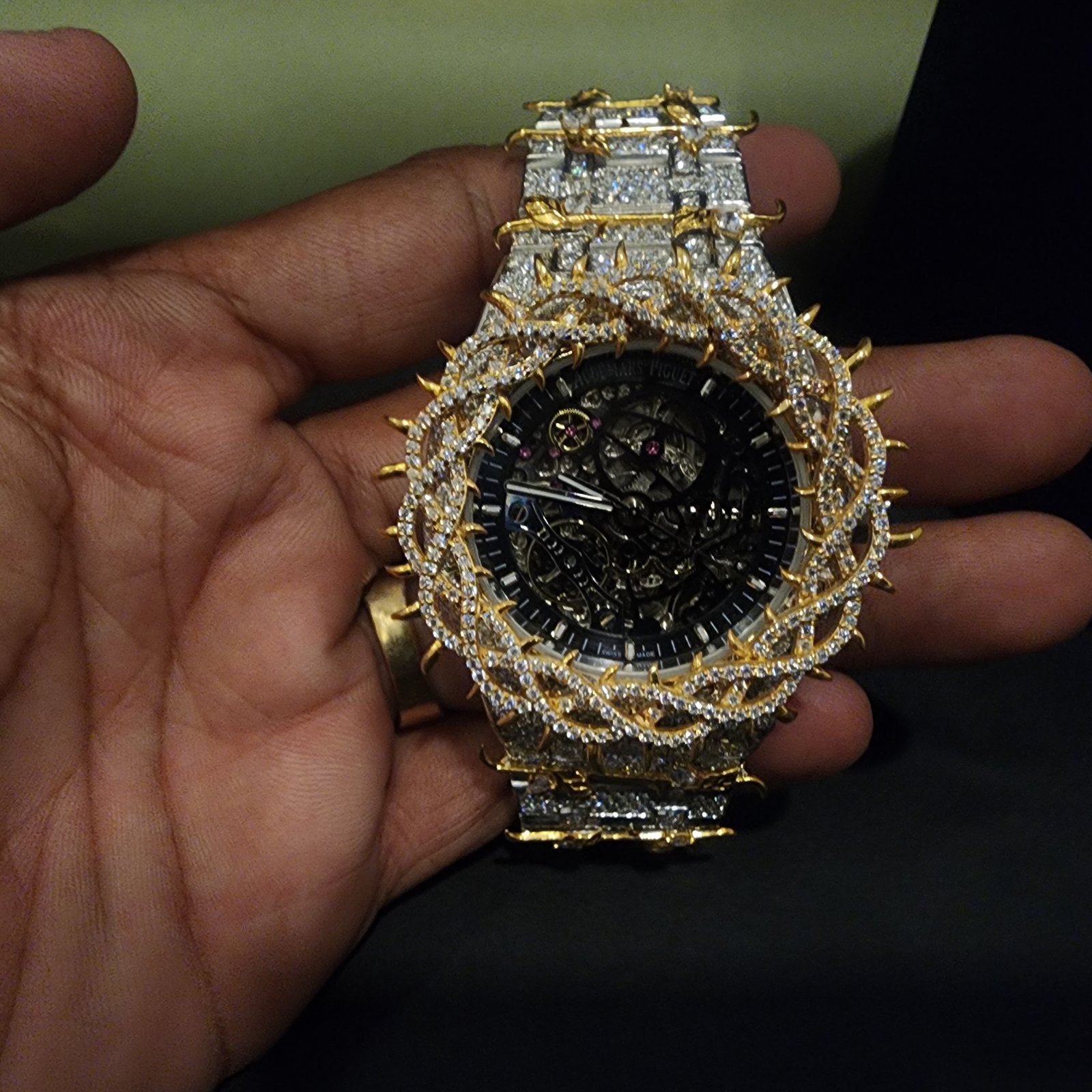 Premium Full Throne Iced Out Diamond Watch Alternate View