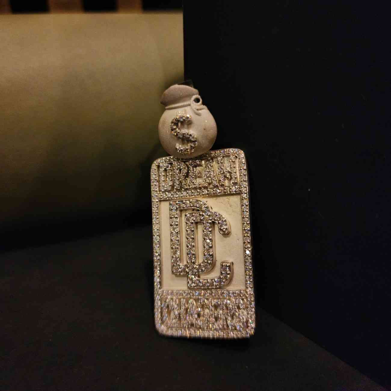 Custom Hip Hop DREAM GHASERS Diamond Pendant Alternate View