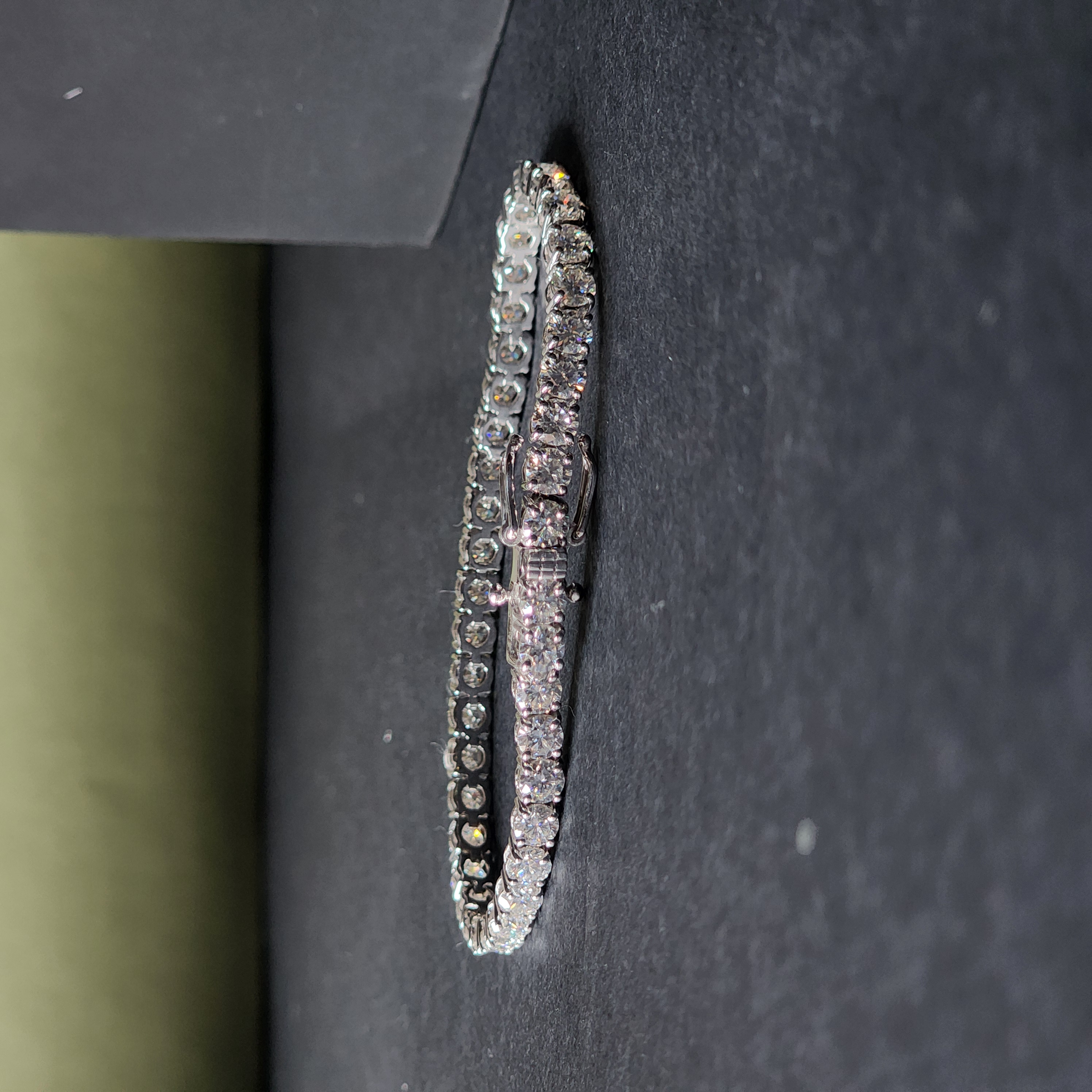 Classic Round Cut Tennis Diamond Bracelet Alternate View