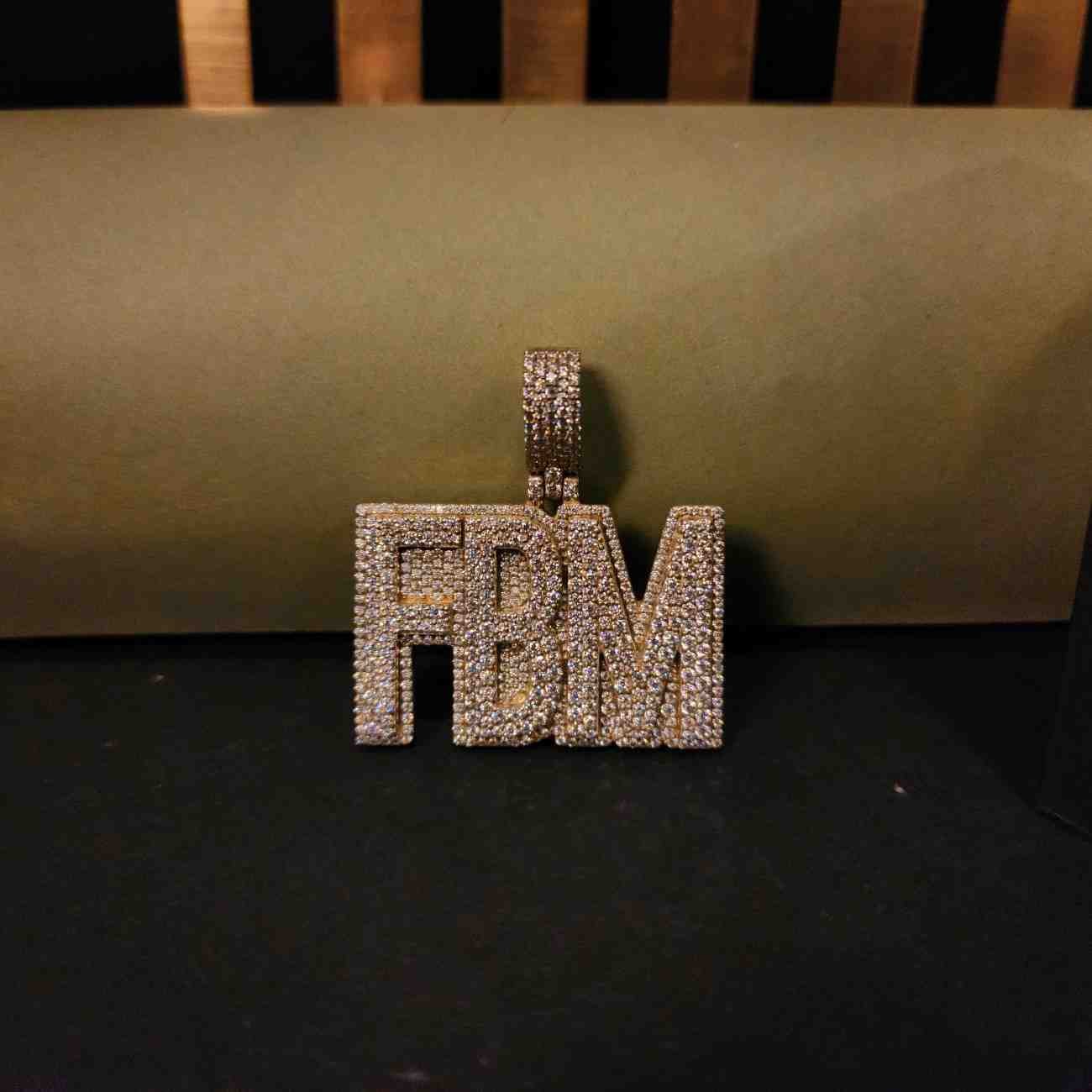 Full Iced FBM Hip Hop Diamond Pendant