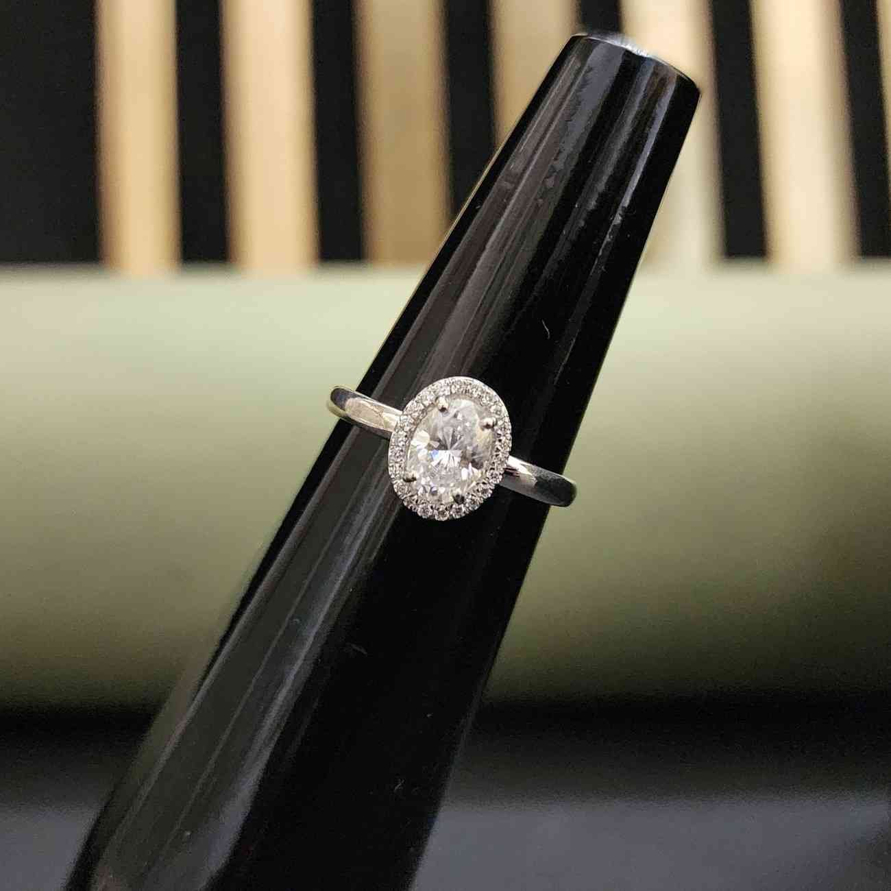 Classic Oval Lab Grown Diamond Engagement Ring