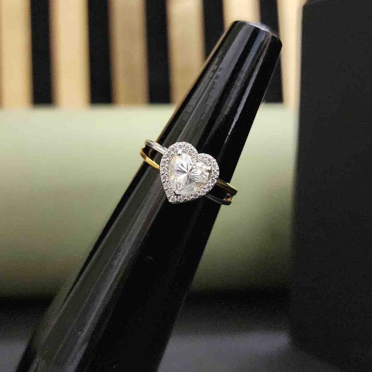 Heart Shaped Lab Grown Diamond Ring, Promise Ring For Her