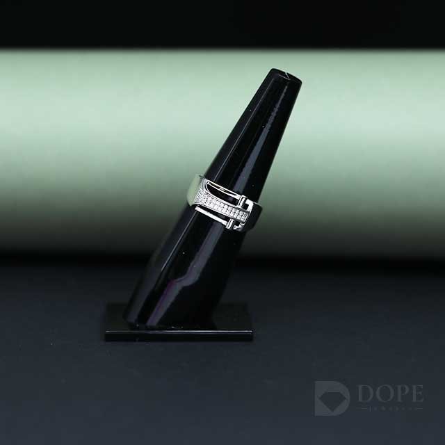 Men's Lab Grown Round Pave Diamond Ring