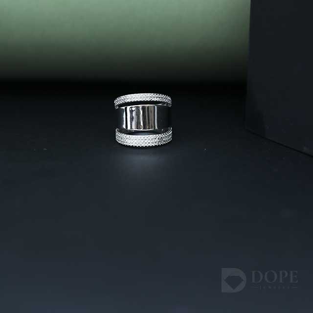 Three Row Lab Grown Diamond Ring Alternate View