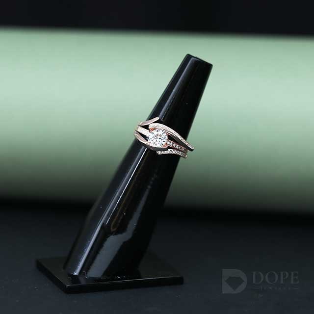 Round Brilliant Cut Bypass Lab Grown Diamond Ring