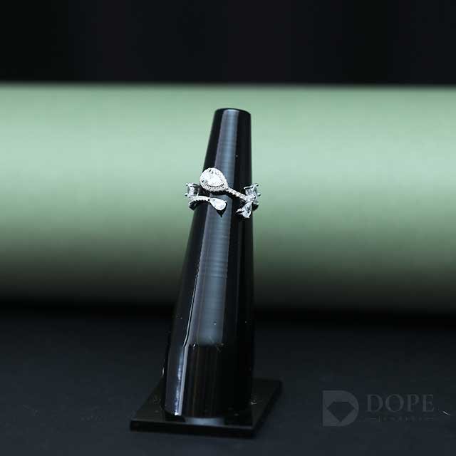 Unique Designer Pear Cut Lab Grown Diamond Bridal Ring