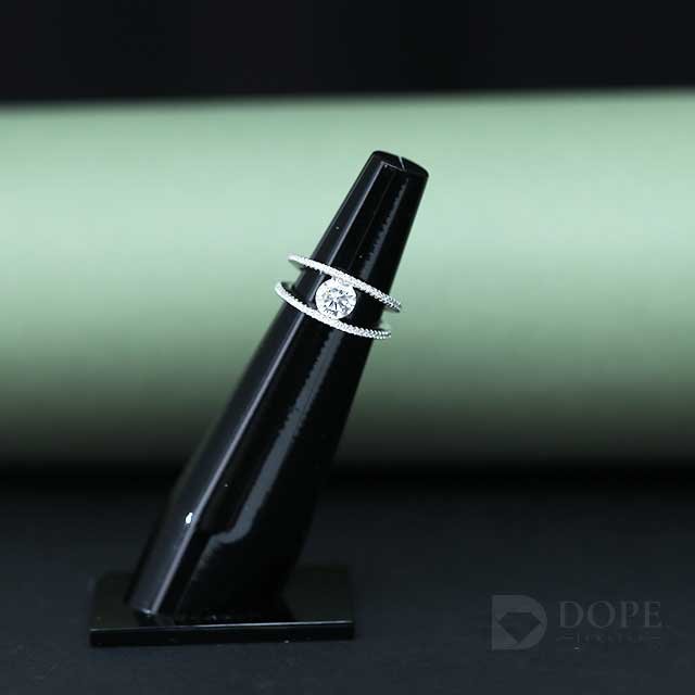 Round Lab Grown Double Band Diamond Ring