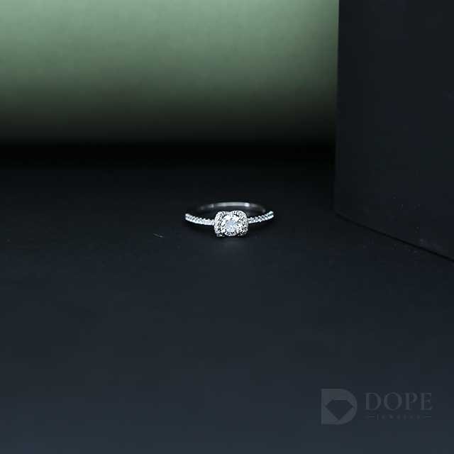 Round Cut Lab Grown Pave Diamond Ring For Her Alternate View