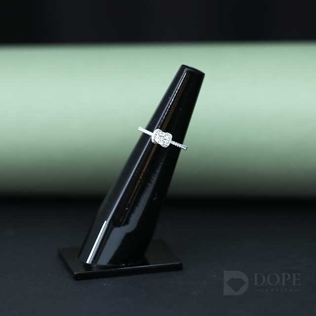 Round Cut Lab Grown Pave Diamond Ring For Her