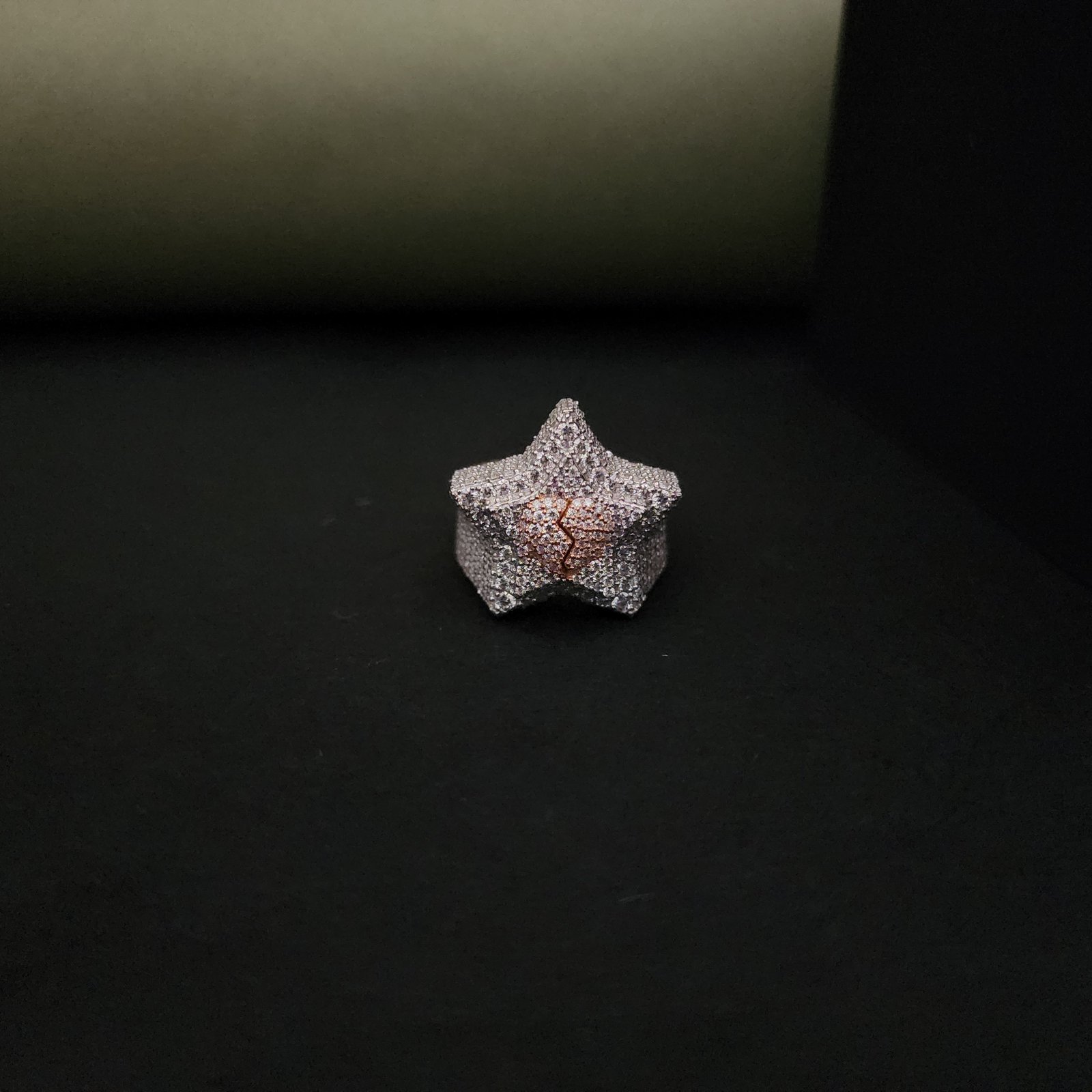 Custom Star Lab Grown Hip Hop Diamond Men's Ring Alternate View