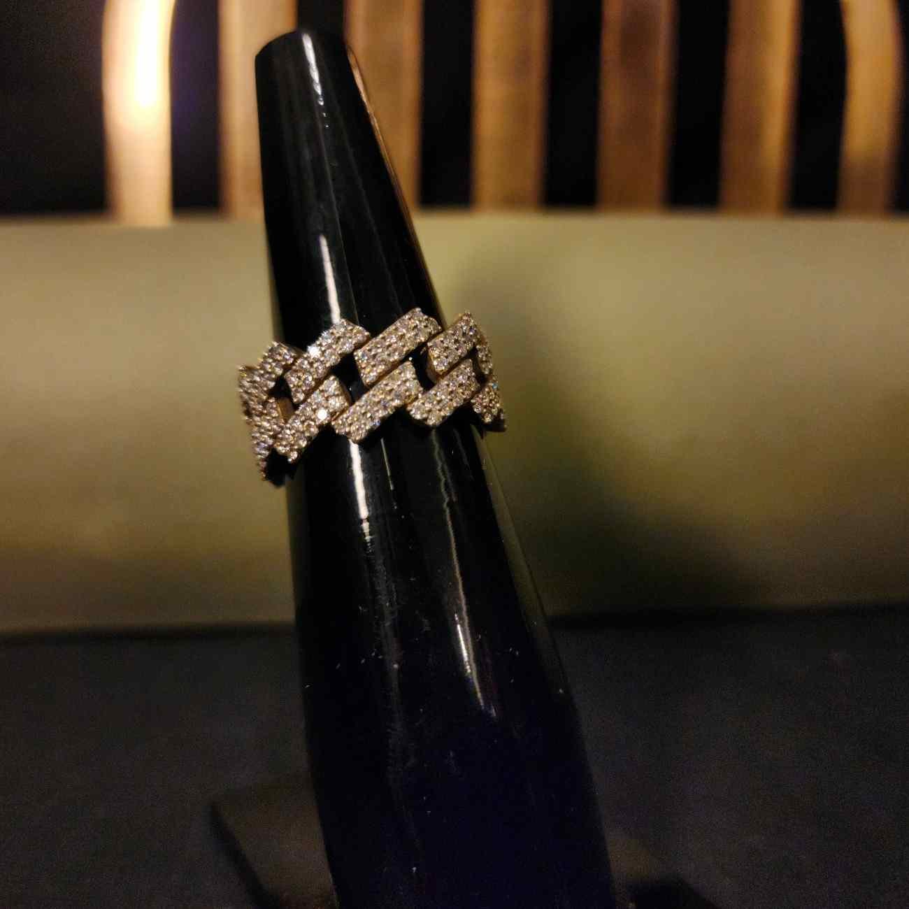 Unique Designer Round Cut Lab Grown Cuban Diamond Band