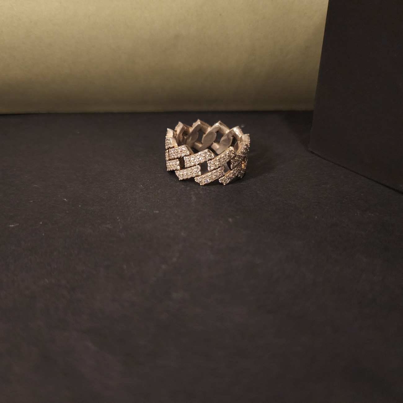 Unique Designer Round Cut Lab Grown Cuban Diamond Band Alternate View