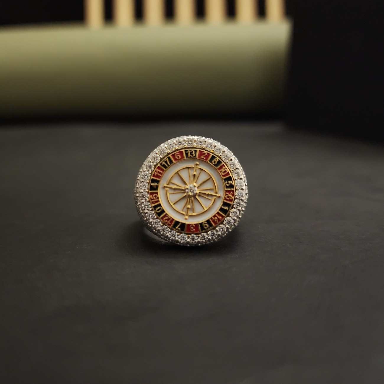 Trendy Round Brilliant Lab Grown Roulette Diamond Band Alternate View