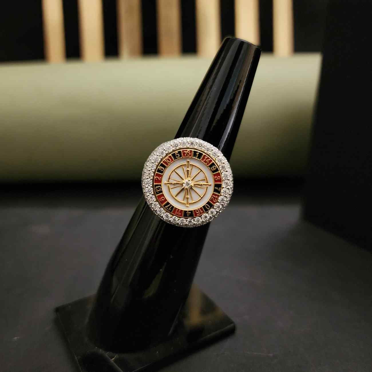Trendy Round Brilliant Lab Grown Roulette Diamond Band