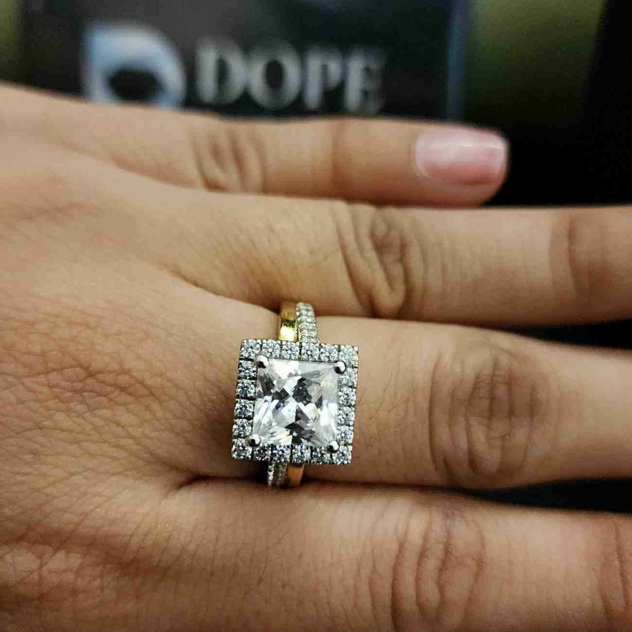 Princess Cut Lab Grown Diamond Anniversary Gift Ring Alternate View