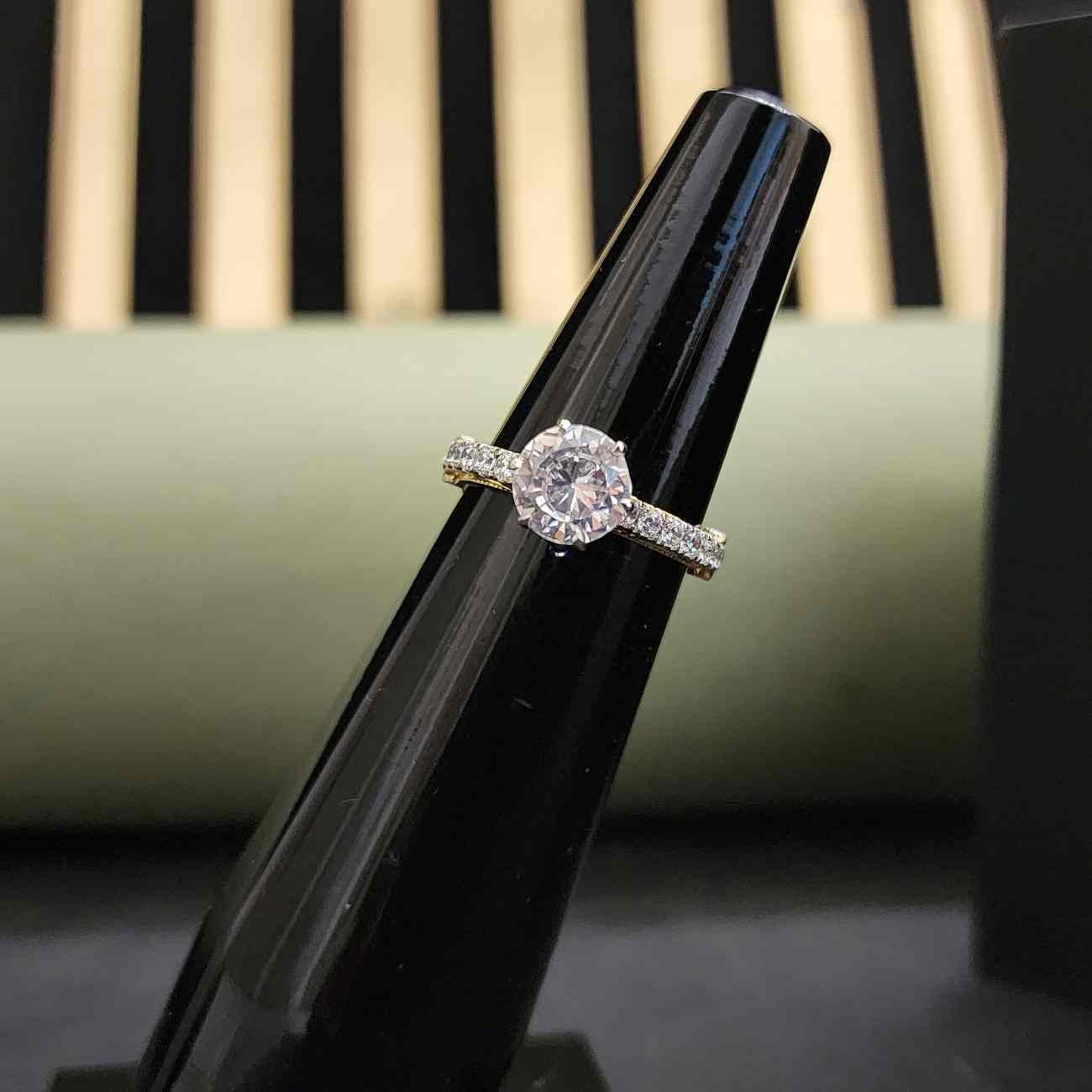 Exclusive Round Cut Lab Grown Handmade Pave Diamond ring
