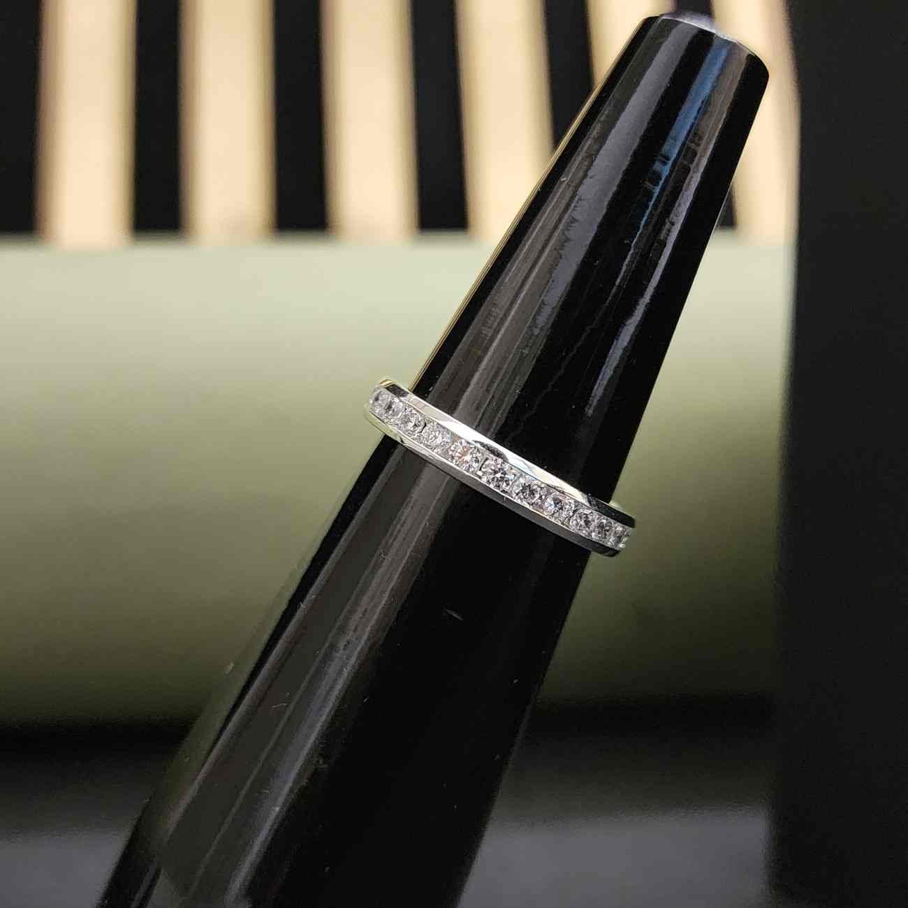 Round Cut Lab Grown Eternity Anniversary Diamond Band