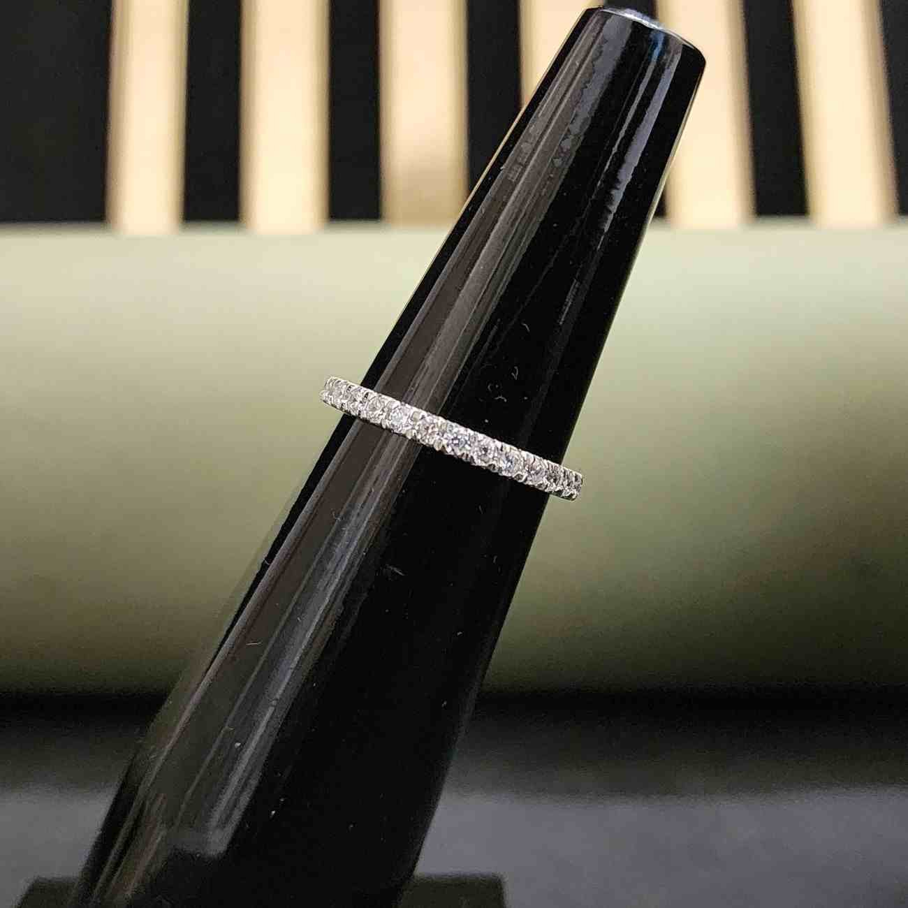 Minimalist Round Cut Lab Grown Eternity Diamond Band