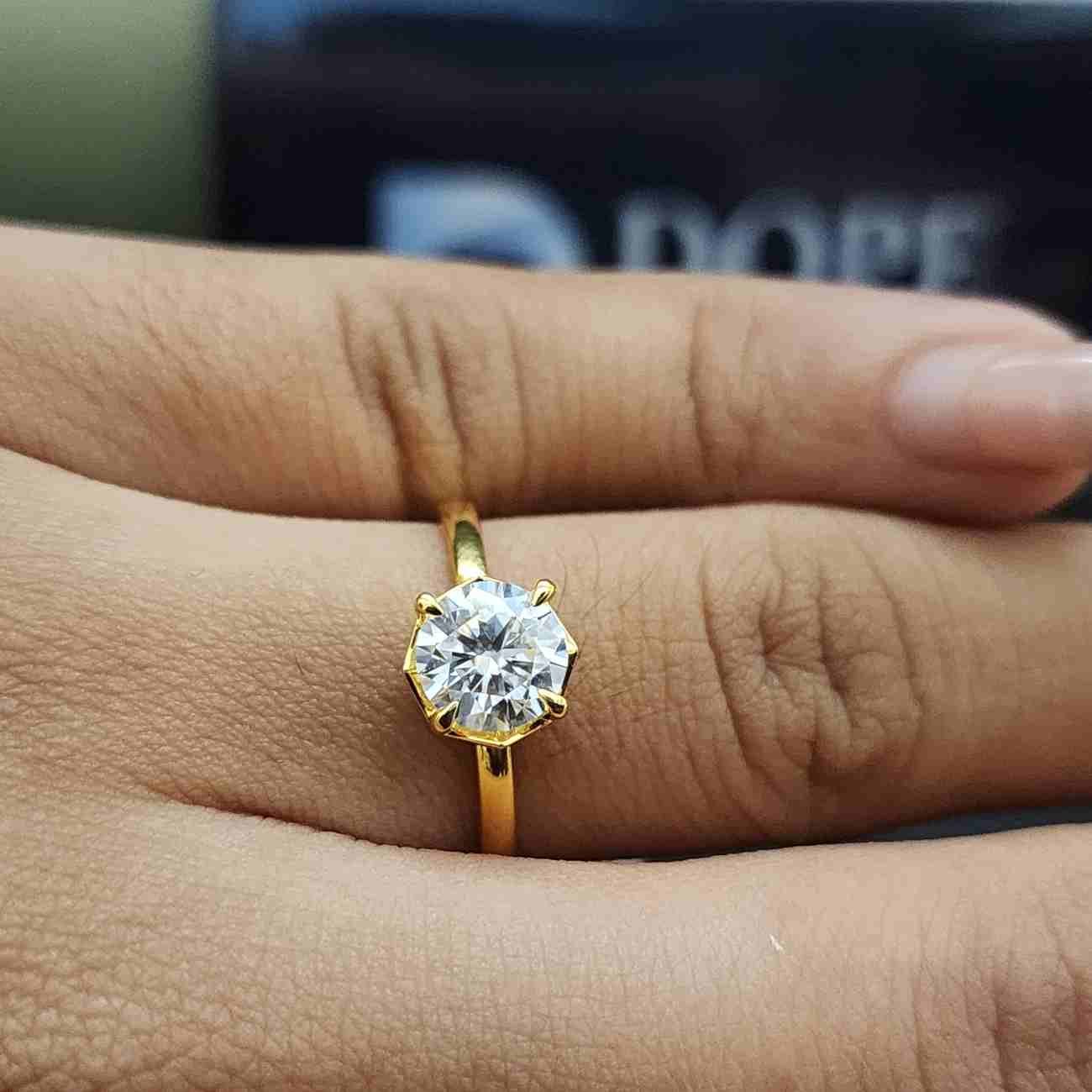 Classic Round Brilliant Cut Lab Grown Diamond Engagement Ring Alternate View