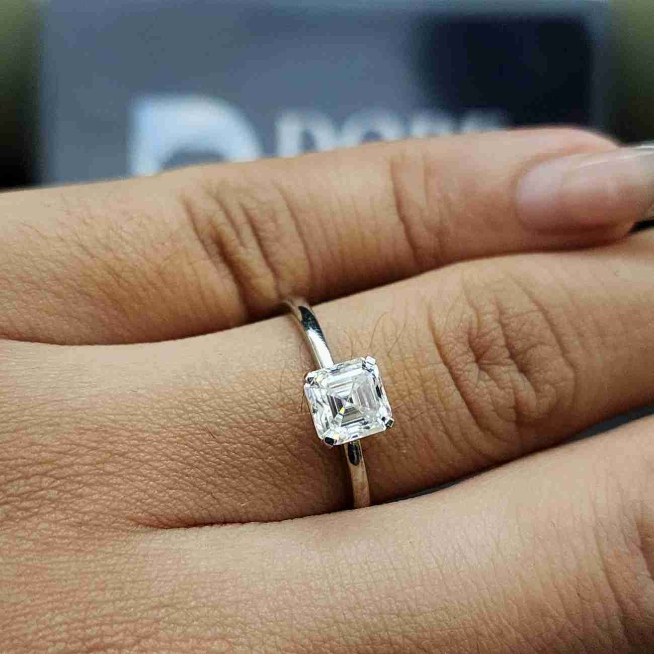Classic Princess Cut Lab Grown Diamond Ring Alternate View