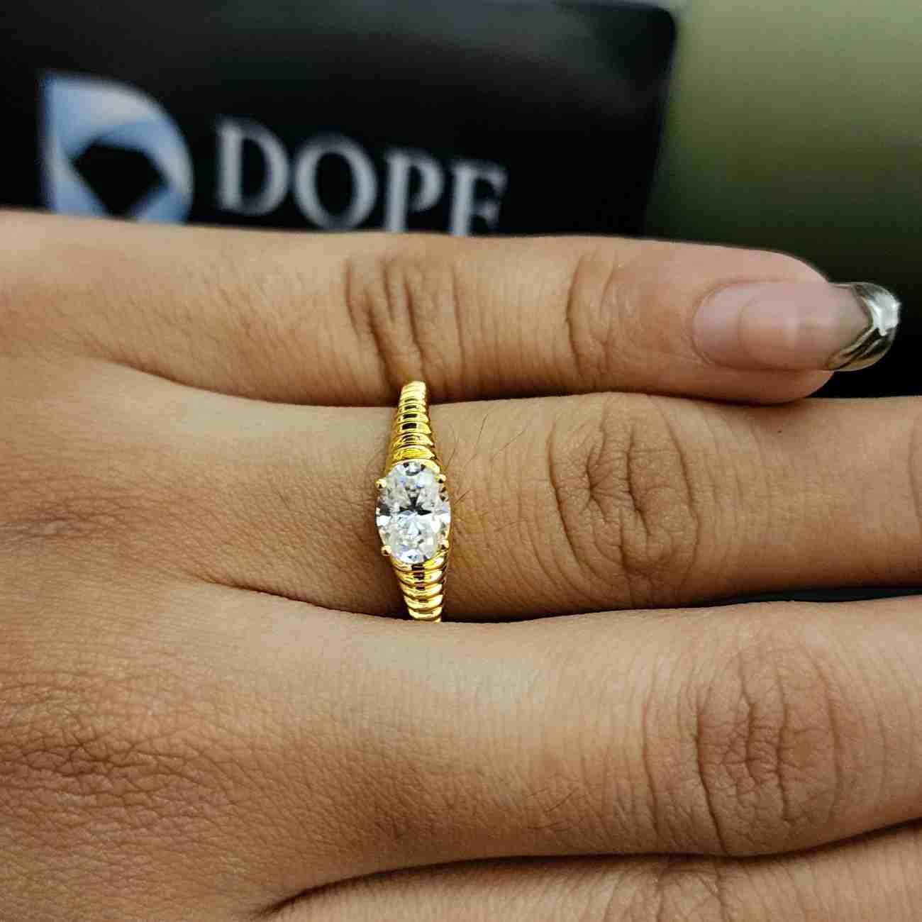 Elegant Oval Cut Lab Grown Diamond Ring For Her Alternate View