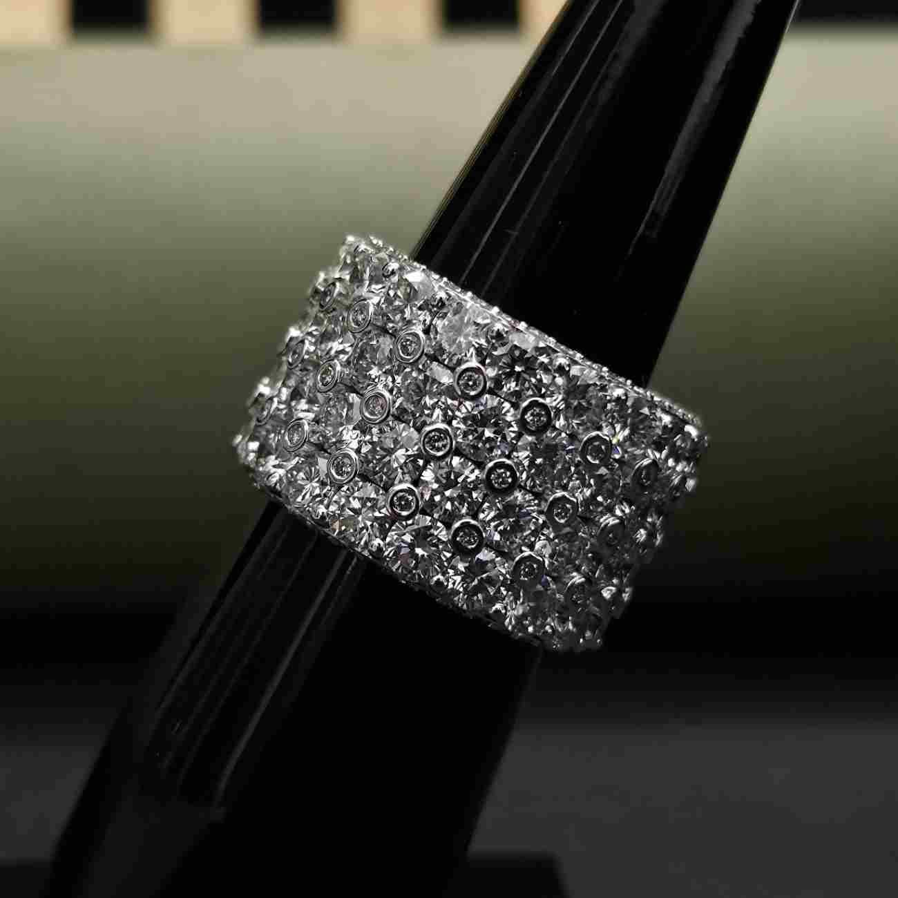 Luxury Full Stone Pave Cuff Lab Grown Diamond Band