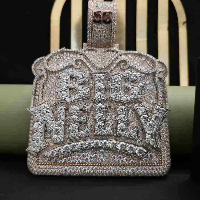 BIG NELLY Iced Out Hip Hop Custom Diamond Pendant