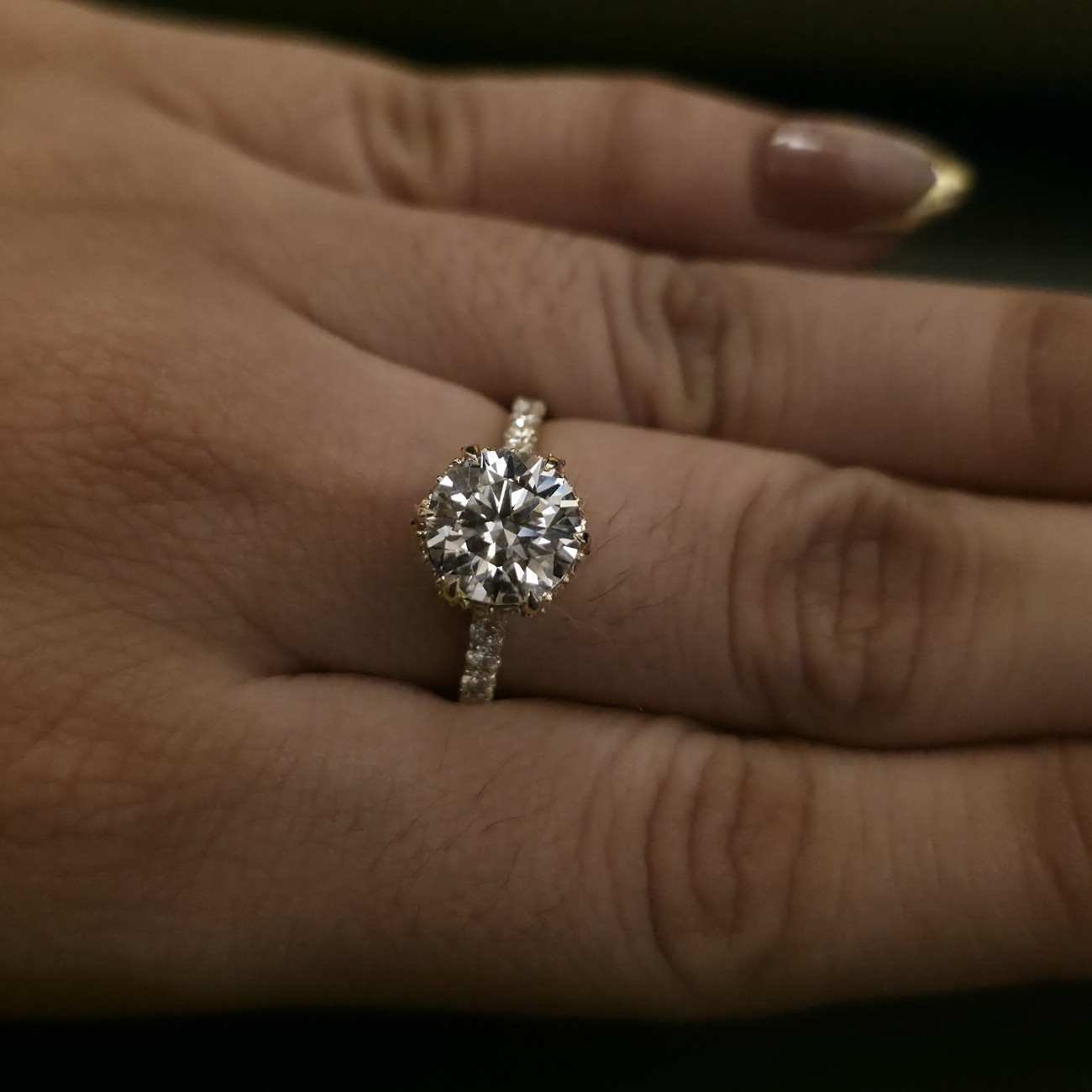 Classic Round Brilliant Cut Lab Grown Diamond Ring Alternate View