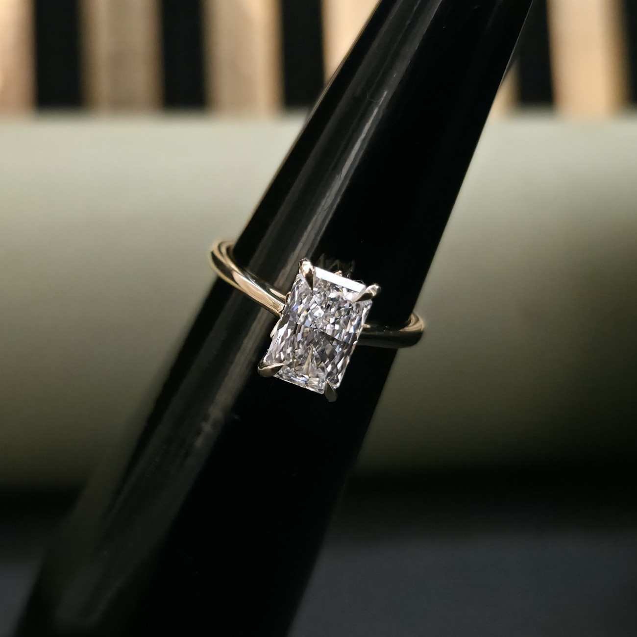 Minimalist Radiant Brilliant Cut Lab Grown Diamond Ring