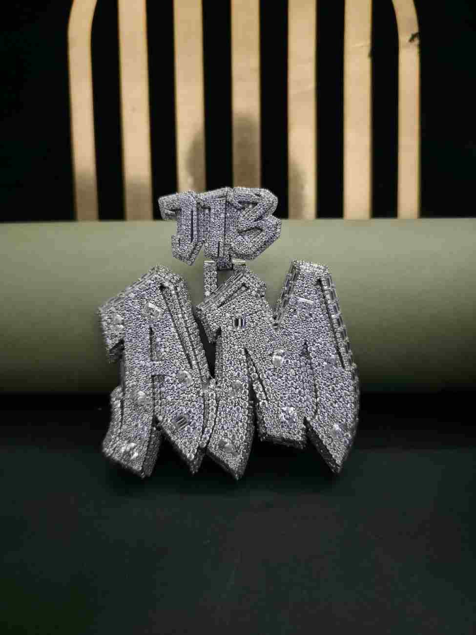 Iced Out Custom Letter Hip Hop Diamond Pendant