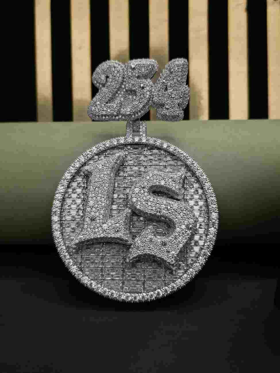 Full Iced Out LS Custom Latter Hip Hop Diamond Pendant
