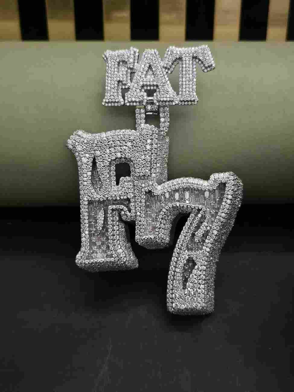 Customized Full Iced Out F7 Hip Hop Diamond Pendant