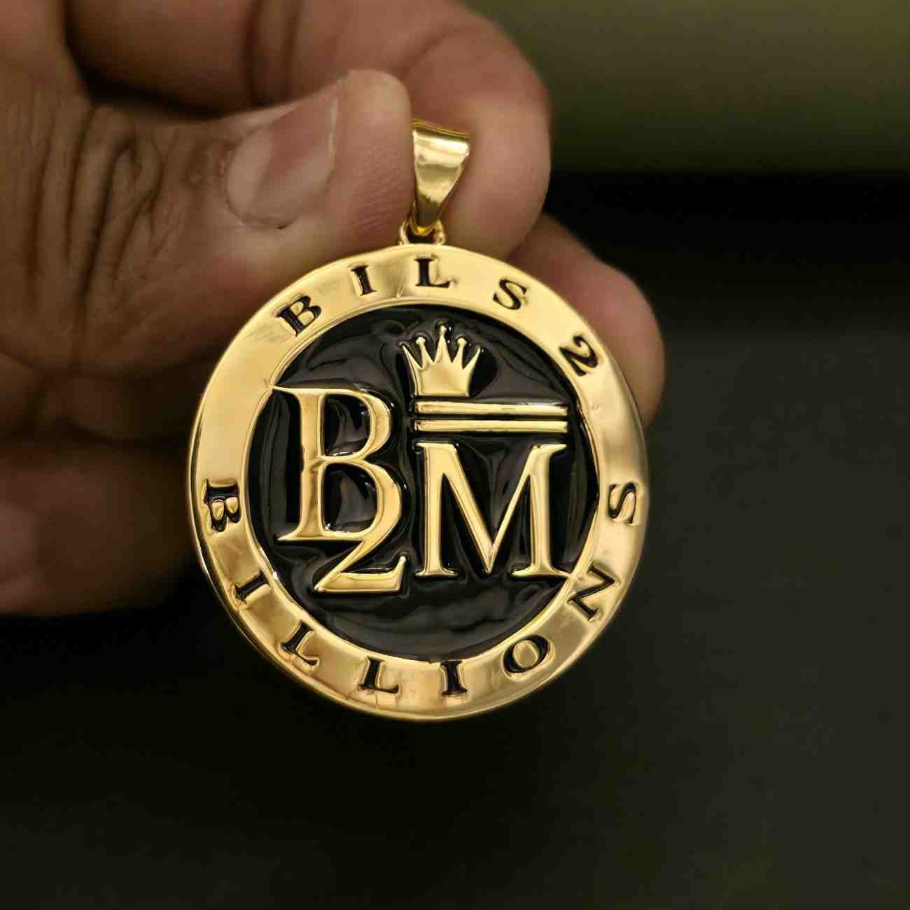Customized B2M Letter Hip Hop Pendant Alternate View