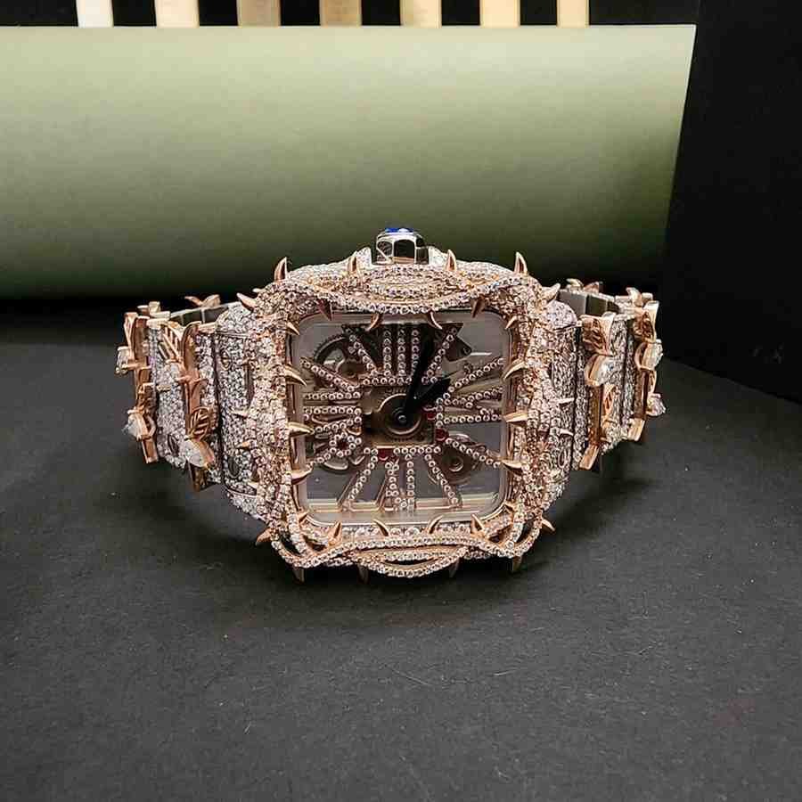 Full Iced Out Throne Unique Designer Diamond Watch