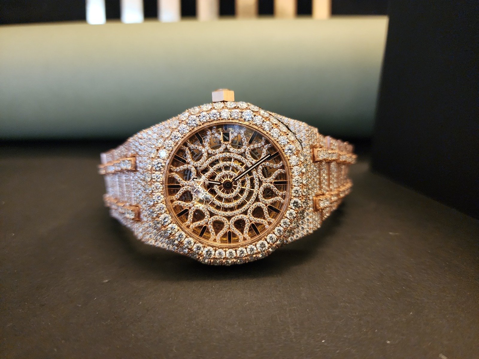 Men's Fully Iced Out Two Tone Custom Diamond Watch