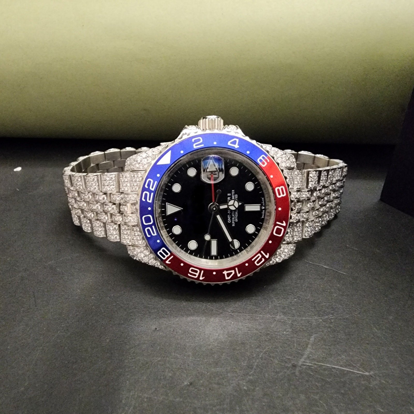 Exclusive Full Iced Out Black Dial Diamond Watch