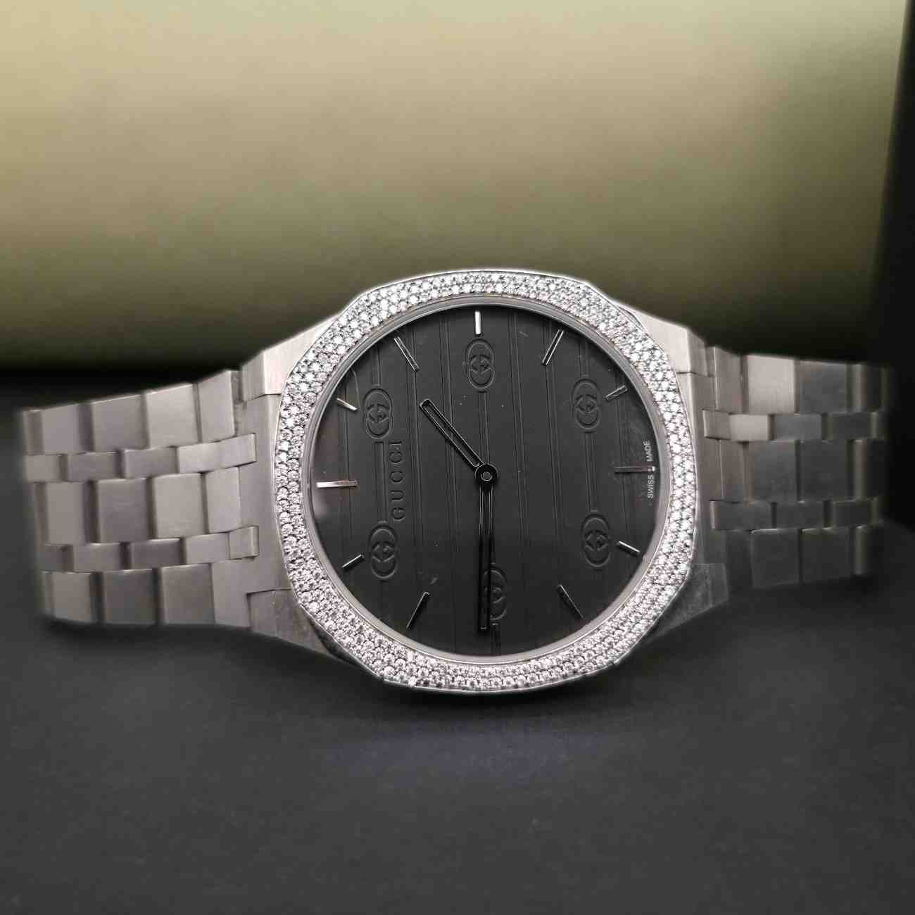 Elegant Half Iced Out Customized Diamond Watch