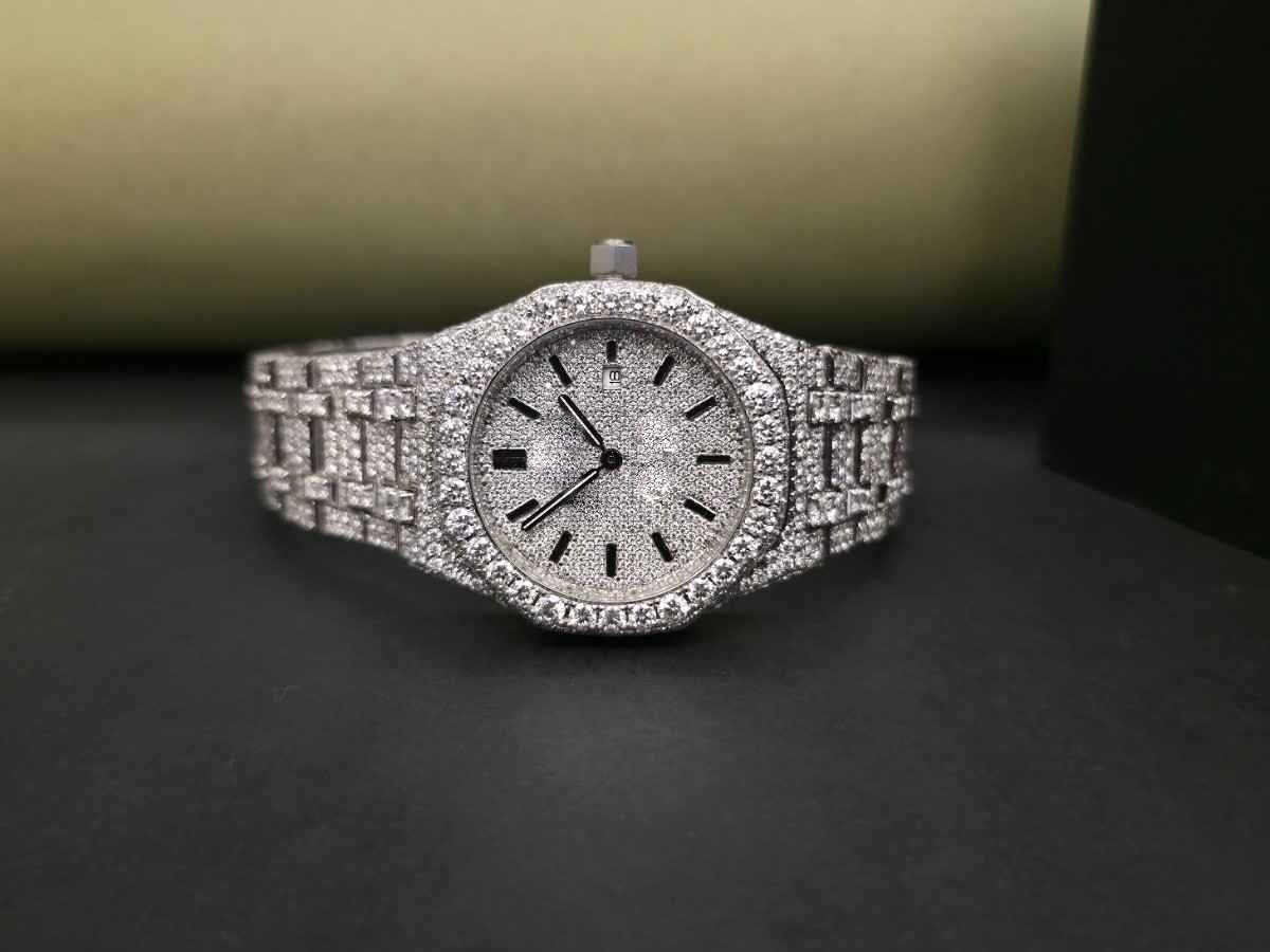 Fully Iced Out Custom Diamond Watch For Him