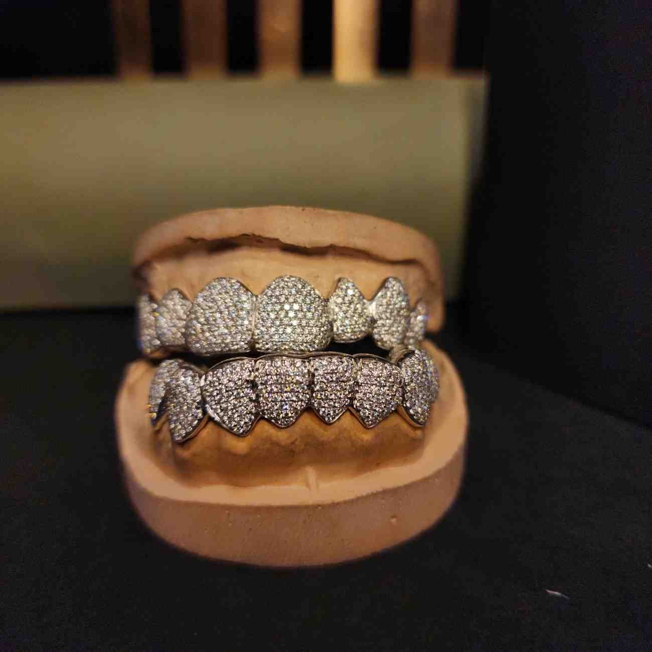 Iced Out Diamond Grillz Set Top & Bottom