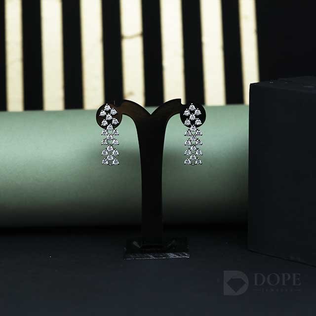 Luxury Women's Diamond Necklace and Earrings Set Alternate View