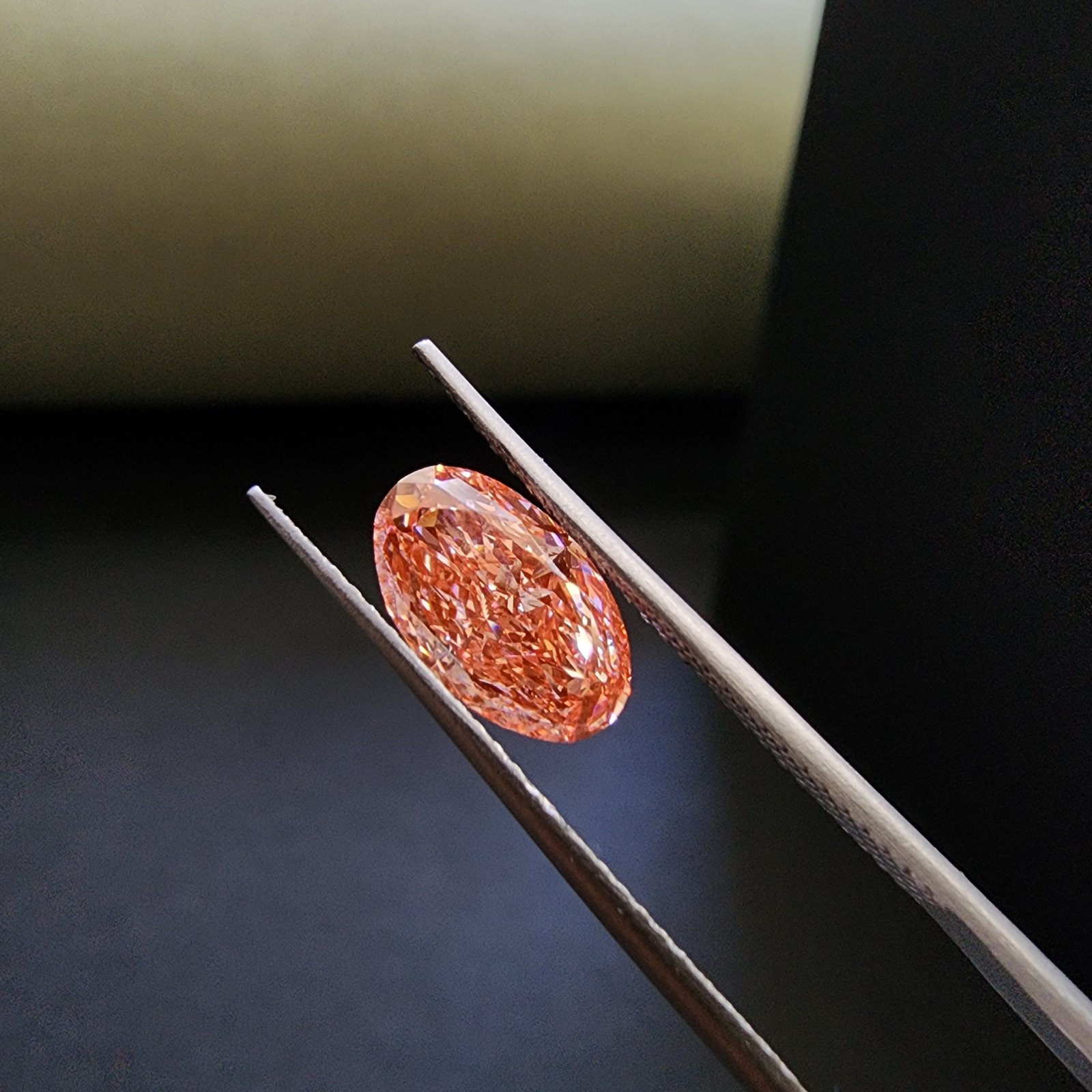 High Quality 1.34CT Loose Pink Diamond Oval Cut Lab Grown Diamond