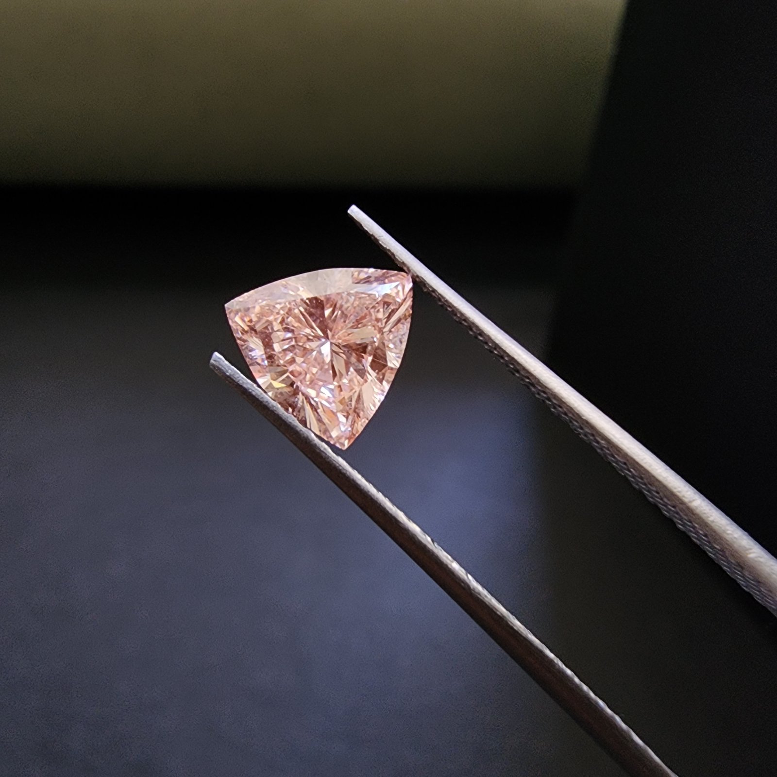 Stunning 1.0CT Premium Fancy Pink Trillion Cut Lab Grown CVD Diamonds