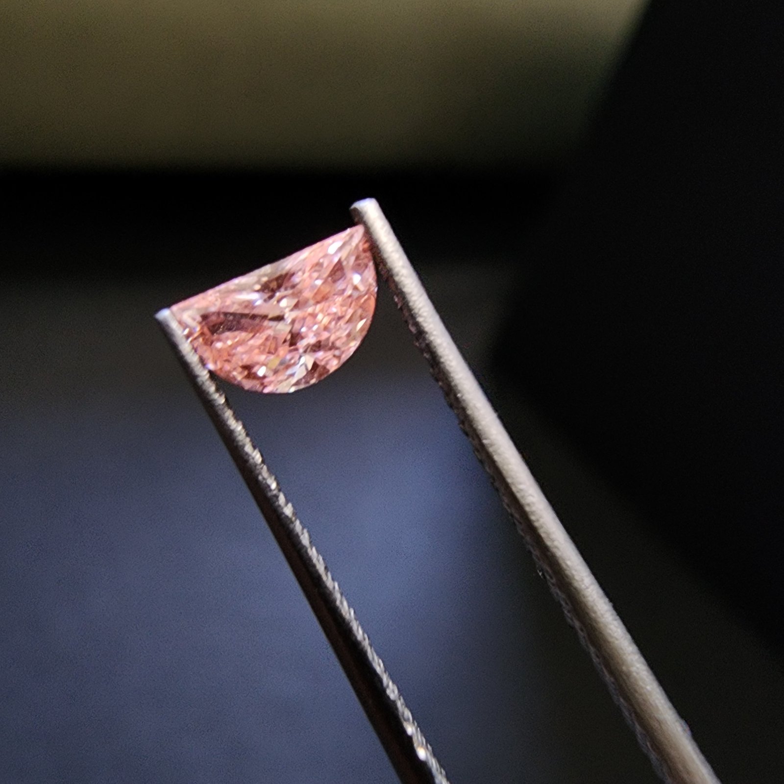 Stunning 1.02CT Half Moon Fancy Color Lab Grown CVD Diamonds IGI Certified