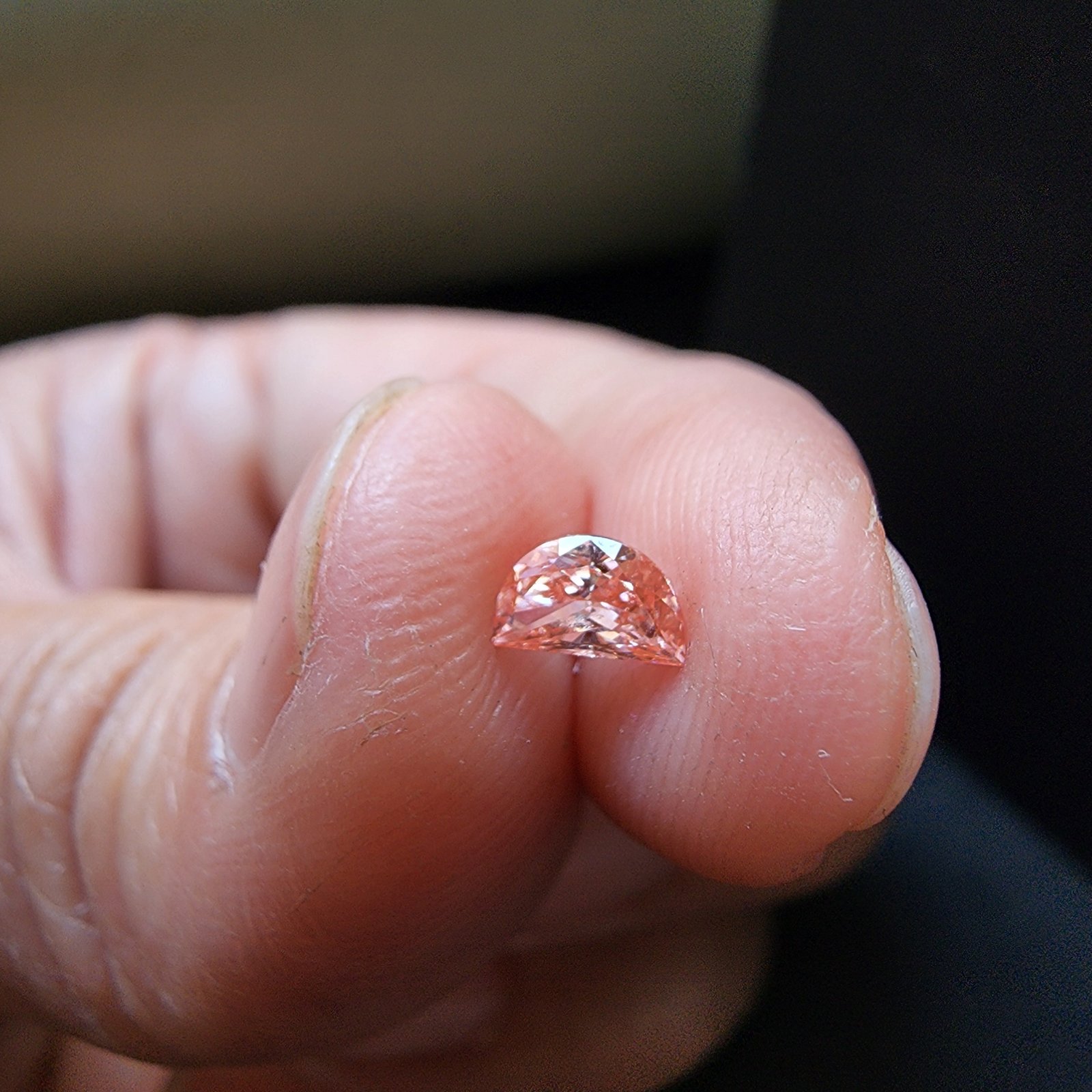 Stunning 1.02CT Half Moon Fancy Color Lab Grown CVD Diamonds IGI Certified Alternate View