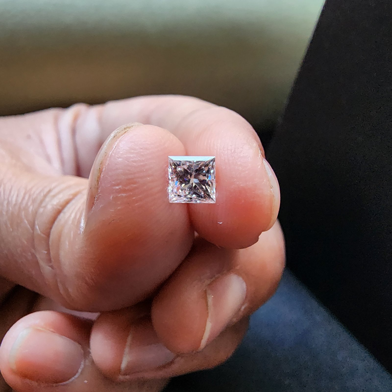 Pretty 0.565CT Princess Cut Lab Grown CVD Diamond Alternate View
