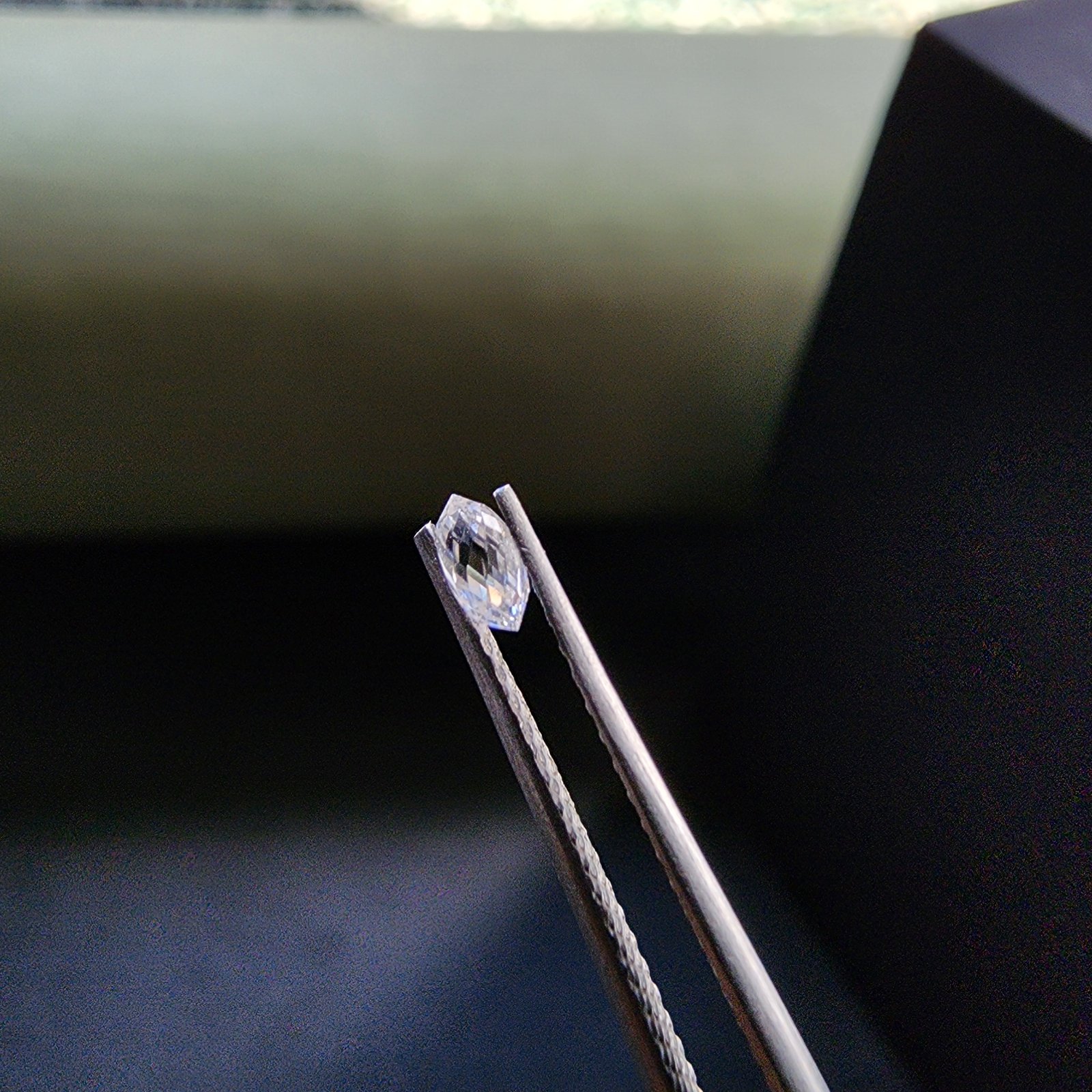 Unique 0.105CT Briolette Marquise Cut Lab Grown Filled Diamond IGI Certified