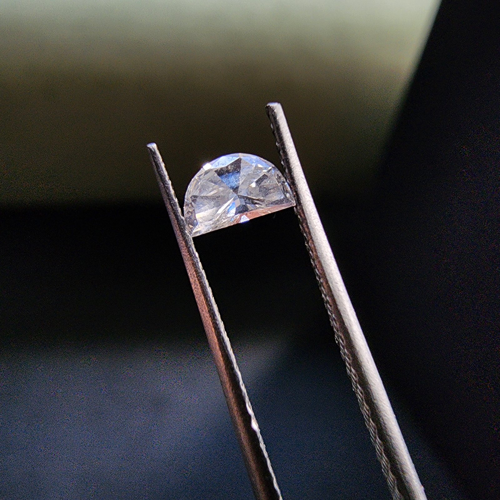 Stunning 0.165CT Half Moon Cut IGI Certified Luxury Premium Filled Lab Grown CVD Diamond