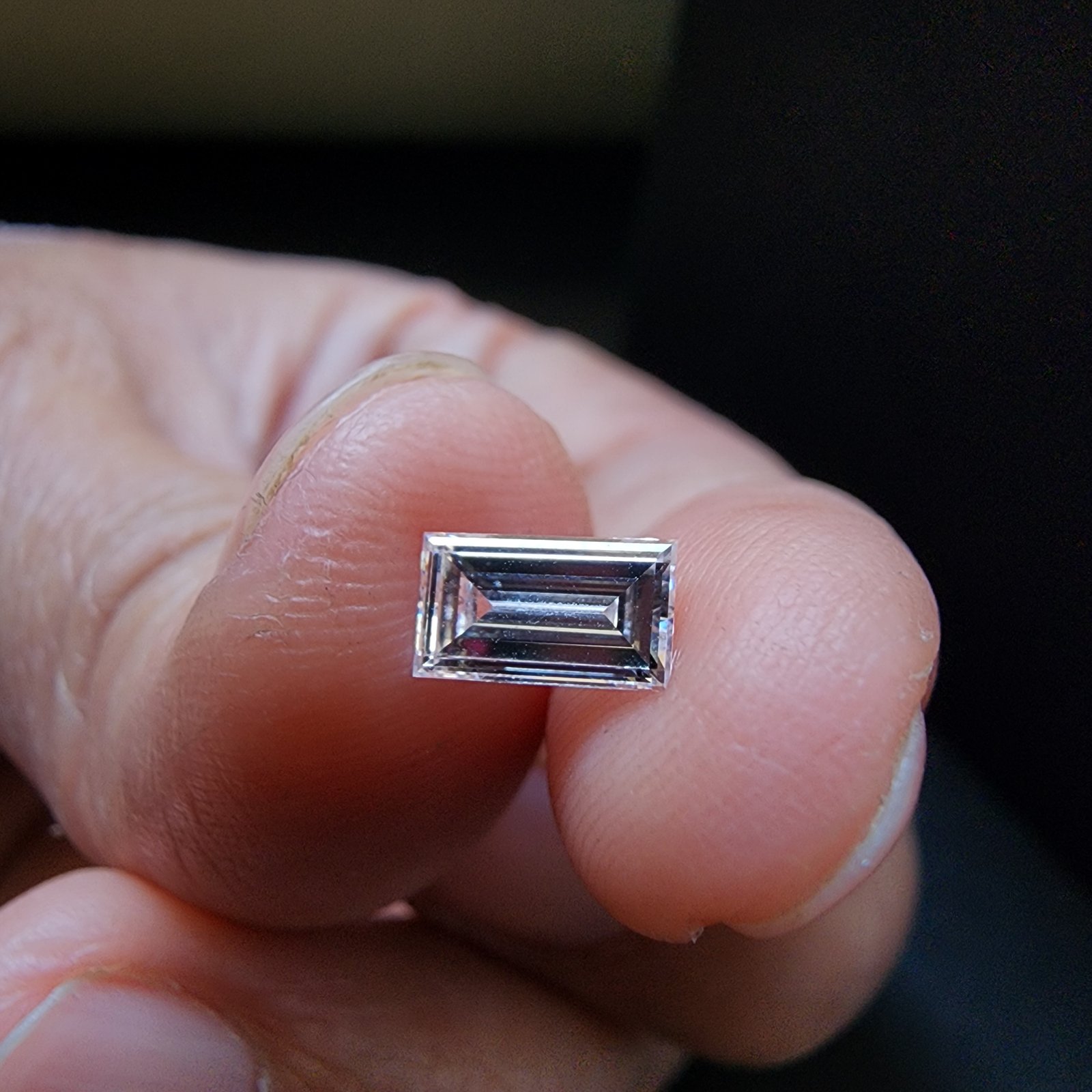 0.665CT Lab Grown Baguette Cut Solitaire Diamond Filled IGI Certified Classic Elegance Alternate View